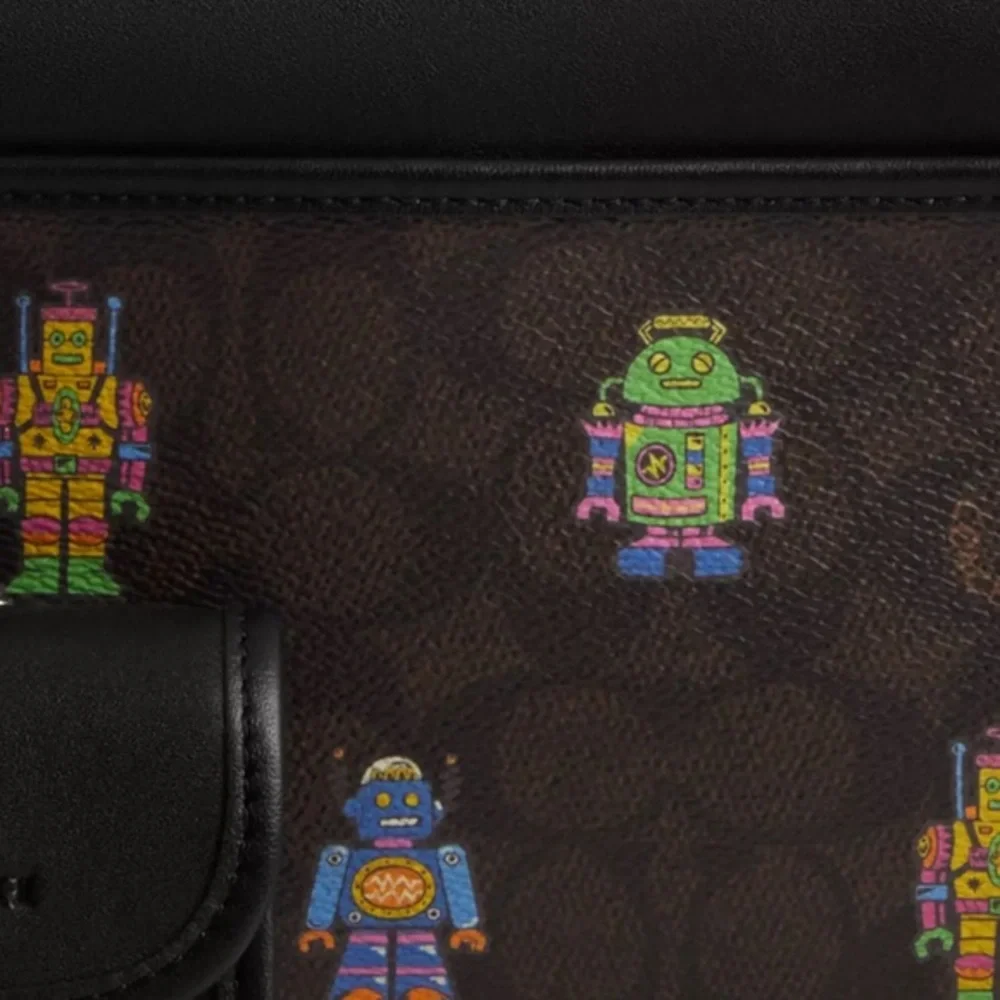 Cosmic Coach Heritage Convertible Crossbody In Signature Canvas With Robot Print